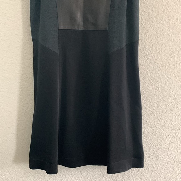 Rag & Bone Little Black Dress with Lamb Leather Panels Crew Neck size 2 - Picture 3 of 13